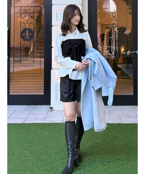 MERCURYDUO（マーキュリーデュオ）の「ビスチェドッキングシャツ（シャツ/ブラウス・レディース・ピンク/ブルー/オフホワイト・FREE）」の10枚目の写真