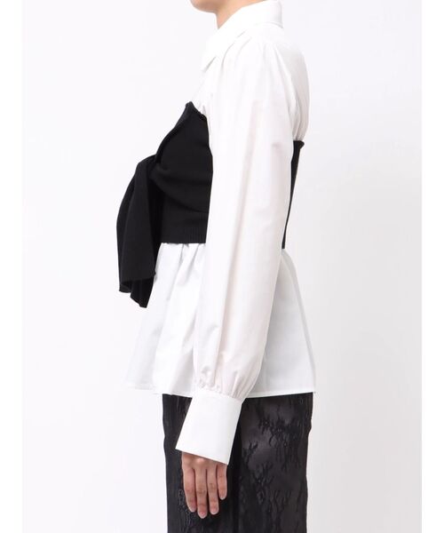 MERCURYDUO（マーキュリーデュオ）の「ビスチェドッキングシャツ（シャツ/ブラウス・レディース・ピンク/ブルー/オフホワイト・FREE）」の12枚目の写真