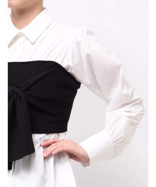 MERCURYDUO（マーキュリーデュオ）の「ビスチェドッキングシャツ（シャツ/ブラウス・レディース・ピンク/ブルー/オフホワイト・FREE）」の15枚目の写真