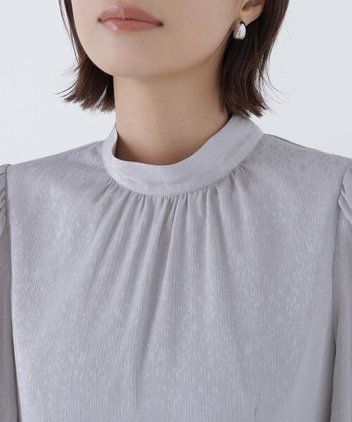 NATURAL BEAUTY BASIC(ナチュラルビューティーベーシック)の「◇バックリボンジャガードワンピース(ワンピース・レディース・ダークブラウン/グレー/オフホワイト・MEDIUM/P/S)」の15枚目の写真