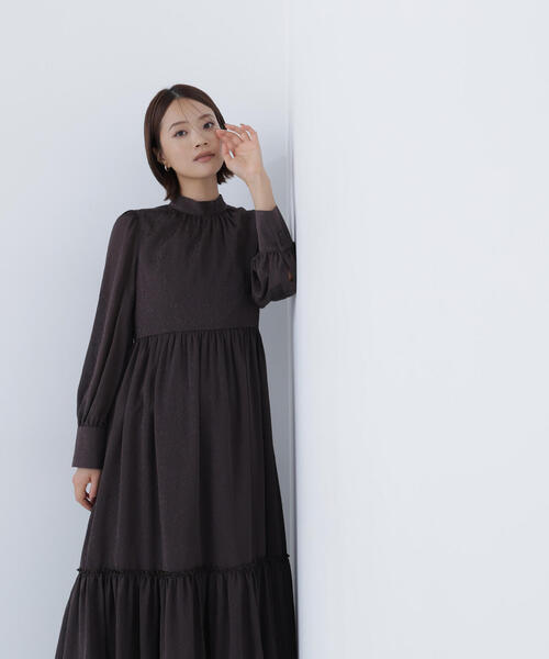 セール】◇バックリボンジャガードワンピース（ワンピース）｜NATURAL