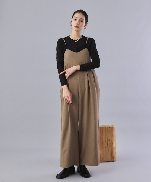 Muscat(マスカット)の「レースキャミオールインワン(ワンピース・レディース・ブラック/ベージュ/チャコールグレー・F)」の3枚目の写真