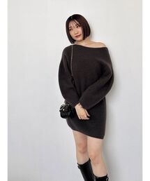 SNIDEL | ラクーンミニニットワンピース(ワンピース)