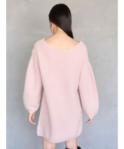 SNIDEL(スナイデル)の「ラクーンミニニットワンピース(ワンピース・レディース・ライトベージュ/チャコールグレー/ピンク・F)」の14枚目の写真