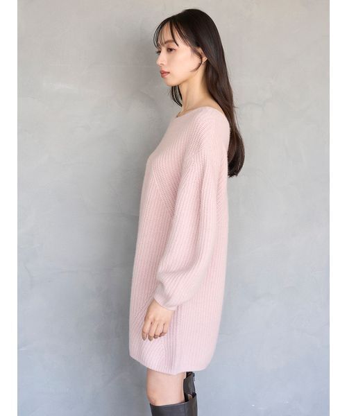 SNIDEL(スナイデル)の「ラクーンミニニットワンピース(ワンピース・レディース・ライトベージュ/チャコールグレー/ピンク・F)」の15枚目の写真