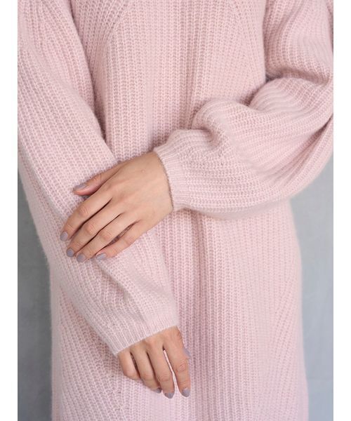 SNIDEL(スナイデル)の「ラクーンミニニットワンピース(ワンピース・レディース・ライトベージュ/チャコールグレー/ピンク・F)」の17枚目の写真