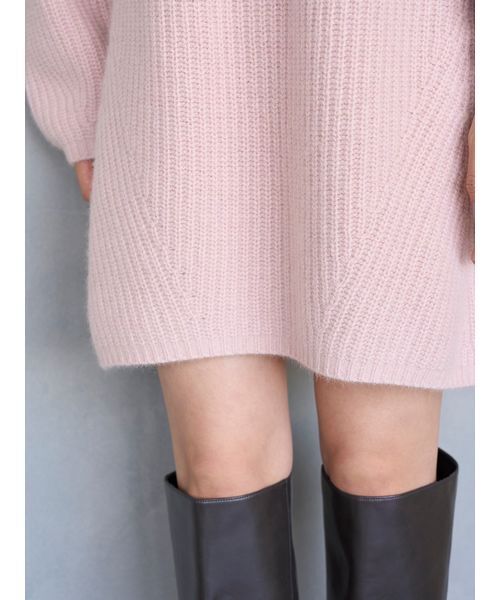 SNIDEL(スナイデル)の「ラクーンミニニットワンピース(ワンピース・レディース・ライトベージュ/チャコールグレー/ピンク・F)」の18枚目の写真