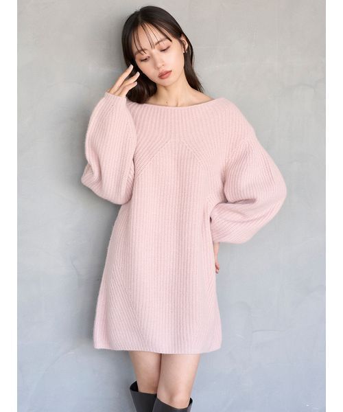 SNIDEL(スナイデル)の「ラクーンミニニットワンピース(ワンピース・レディース・ライトベージュ/チャコールグレー/ピンク・F)」の19枚目の写真