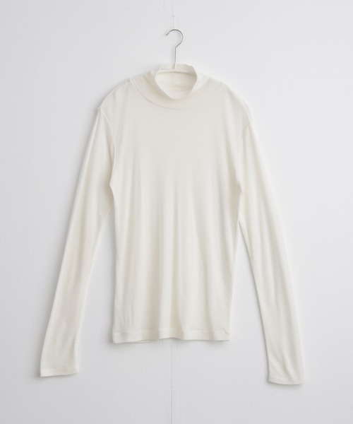 for/c(フォーシー)の「ウール混ハイネックカットソー【サスティナブル】(Tシャツ/カットソー・レディース・オフホワイト/ブラック/チャコール・M/L/LL)」の17枚目の写真