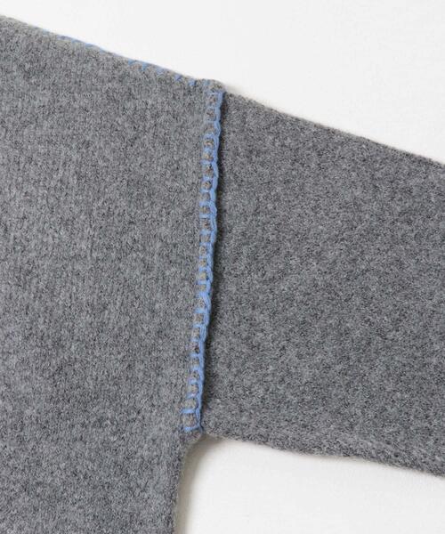 ITEMS URBANRESEARCH(アイテムズ アーバンリサーチ)の「ハンドステッチハイネックニット(ニット/セーター・レディース・グリーン/オフホワイト/ライトブラウン/グレー・FREE)」の14枚目の写真