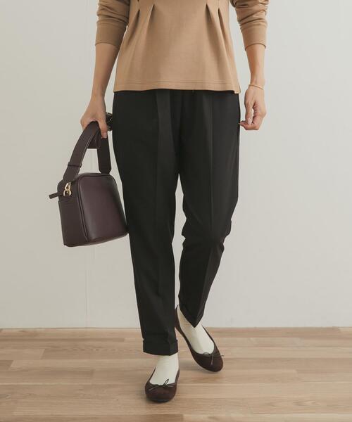 URBAN RESEARCH DOORS(アーバンリサーチドアーズ)の「ツイルストレッチテーパードイージーパンツ(その他パンツ・レディース・ブラック/カーキ/チャコールグレー・MEDIUM/X-SMALL/SMALL)」の2枚目の写真