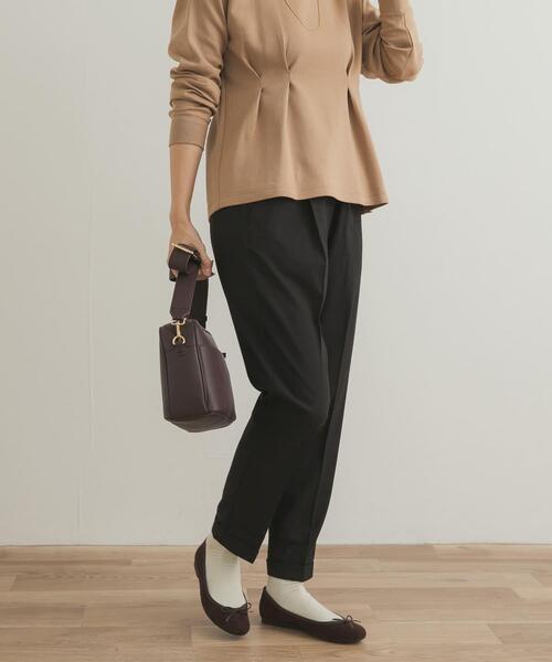 URBAN RESEARCH DOORS(アーバンリサーチドアーズ)の「ツイルストレッチテーパードイージーパンツ(その他パンツ・レディース・ブラック/カーキ/チャコールグレー・MEDIUM/X-SMALL/SMALL)」の6枚目の写真