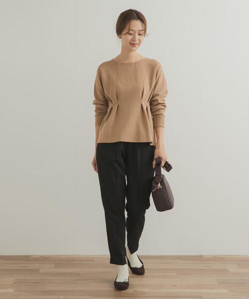 URBAN RESEARCH DOORS(アーバンリサーチドアーズ)の「ツイルストレッチテーパードイージーパンツ(その他パンツ・レディース・ブラック/カーキ/チャコールグレー・MEDIUM/X-SMALL/SMALL)」の7枚目の写真