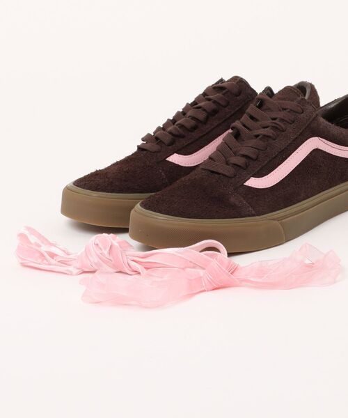 VANS(バンズ)の「VANS-OLD SKOOL RIBBON(スニーカー・メンズ・ブラウン/ピンク・26.0cm/27.0cm/28.0cm)」の6枚目の写真