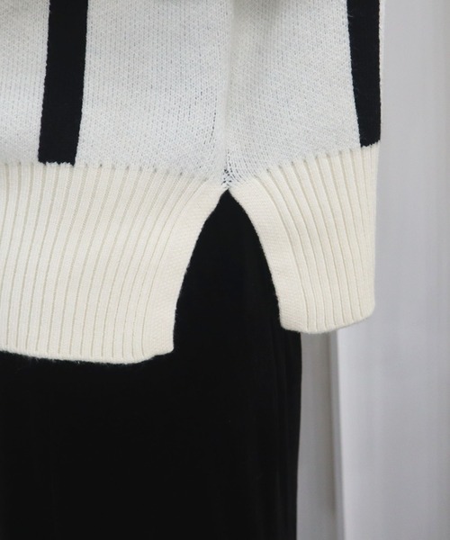 CECIL McBEE(セシルマクビー)の「もちもちアンゴラライクハイネックプルオーバー(ニット/セーター・レディース・オフホワイト/ブラック/ブラック系その他・MEDIUM)」の22枚目の写真