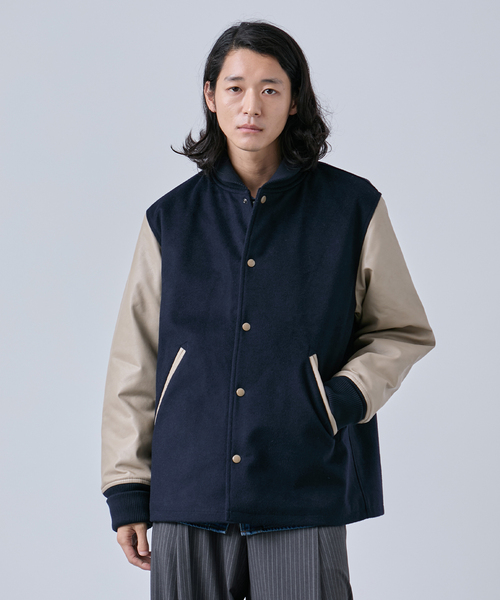 タスマニアウール ウインドシャフト バーシティージャケット