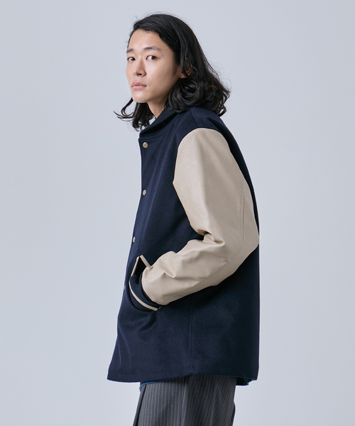 セール】タスマニアウール ウインドシャフト バーシティージャケット