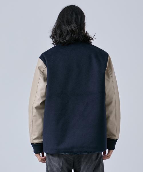 タスマニアウール ウインドシャフト バーシティージャケット