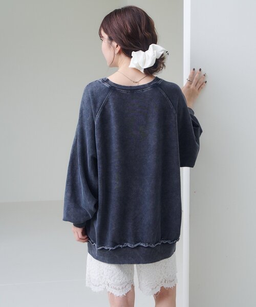 Kastane（カスタネ）の「【S.Mサイズ展開】ラインストーンスウェット（スウェット・レディース・チャコールグレー/ホワイト/ブラウン・SMALL/MEDIUM）」の22枚目の写真