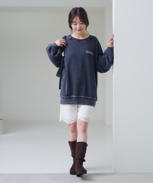 セール】【S.Mサイズ展開】ラインストーンスウェット（スウェット