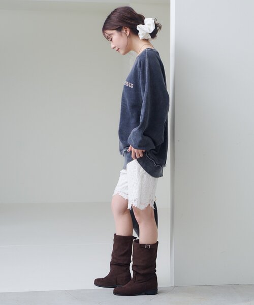 Kastane（カスタネ）の「【S.Mサイズ展開】ラインストーンスウェット（スウェット・レディース・チャコールグレー/ホワイト/ブラウン・SMALL/MEDIUM）」の19枚目の写真