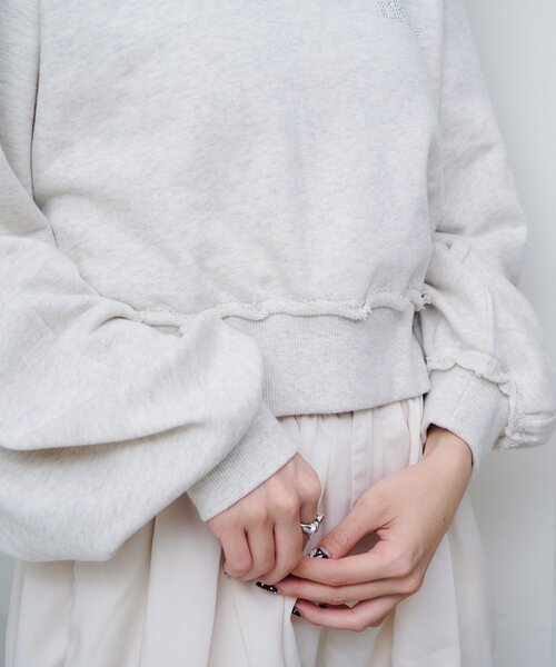 Kastane（カスタネ）の「【S.Mサイズ展開】ラインストーンスウェット（スウェット・レディース・チャコールグレー/ホワイト/ブラウン・SMALL/MEDIUM）」の17枚目の写真