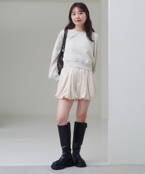 Kastane（カスタネ）の「【S.Mサイズ展開】ラインストーンスウェット（スウェット・レディース・チャコールグレー/ホワイト/ブラウン・SMALL/MEDIUM）」の12枚目の写真