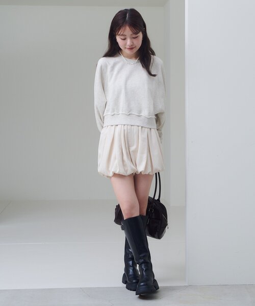 Kastane（カスタネ）の「【S.Mサイズ展開】ラインストーンスウェット（スウェット・レディース・チャコールグレー/ホワイト/ブラウン・SMALL/MEDIUM）」の11枚目の写真