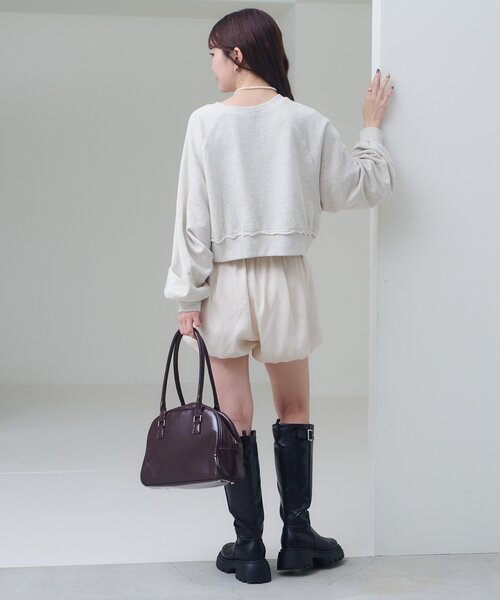 Kastane（カスタネ）の「【S.Mサイズ展開】ラインストーンスウェット（スウェット・レディース・チャコールグレー/ホワイト/ブラウン・SMALL/MEDIUM）」の9枚目の写真