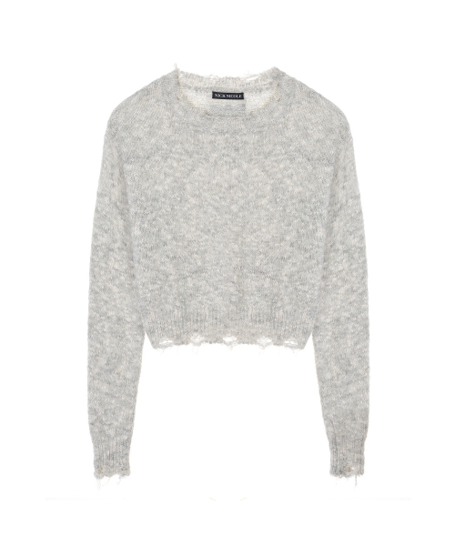 NICK&NICOLE(ニックアンドニコール)の「NICOLE BOKASHI DAMAGE KNIT_GRAY(ニット/セーター・レディース・その他・FREE)」の1枚目の写真