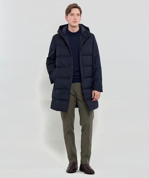MACKINTOSH LONDON（マッキントッシュ ロンドン）の「【WEB・一部店舗限定】【DUNFORD HOOD】サキソニーツイルフーデッドアウター（ダウンジャケット/コート・メンズ・ネイビー/チャコールグレー・38/40/42）」の4枚目の写真