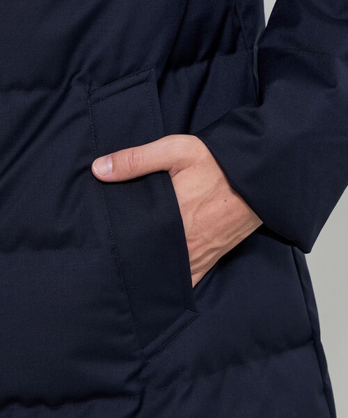 MACKINTOSH LONDON（マッキントッシュ ロンドン）の「【WEB・一部店舗限定】【DUNFORD HOOD】サキソニーツイルフーデッドアウター（ダウンジャケット/コート・メンズ・ネイビー/チャコールグレー・38/40/42）」の9枚目の写真