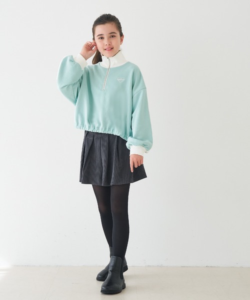 coca（coca）（コカ）の「キッズ　ハーフジップライントップス（Tシャツ/カットソー・キッズ・ブラック/ライトグリーン・130/120/150/140）」の9枚目の写真