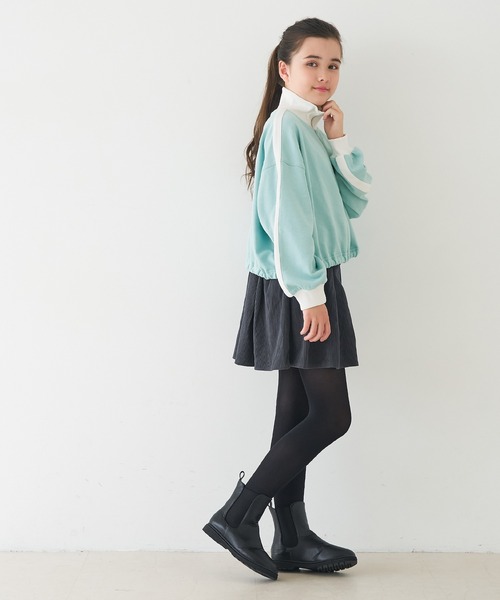 coca（coca）（コカ）の「キッズ　ハーフジップライントップス（Tシャツ/カットソー・キッズ・ブラック/ライトグリーン・130/120/150/140）」の13枚目の写真