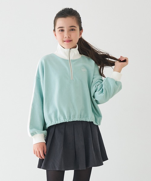 coca（coca）（コカ）の「キッズ　ハーフジップライントップス（Tシャツ/カットソー・キッズ・ブラック/ライトグリーン・130/120/150/140）」の14枚目の写真