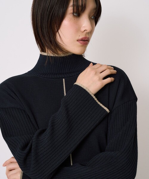 未使用品【UNITED TOKYO】カッティングニットブルゾン ウォッシャブル UNITED TOKYO（ユナイテッドトウキョウ）の「カッティングニット