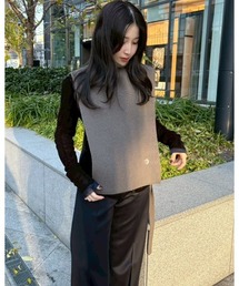 LE CIEL BLEU | アシンメトリックニットベスト / Asymmetric Knit Vest(ニット/セーター)