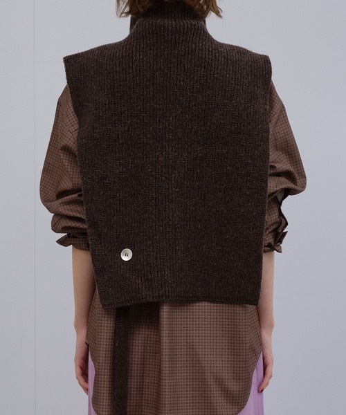 LE CIEL BLEU(ルシェルブルー)の「アシンメトリックニットベスト / Asymmetric Knit Vest(ニット/セーター・レディース・ブラウン/グレー/アイボリー・36)」の8枚目の写真