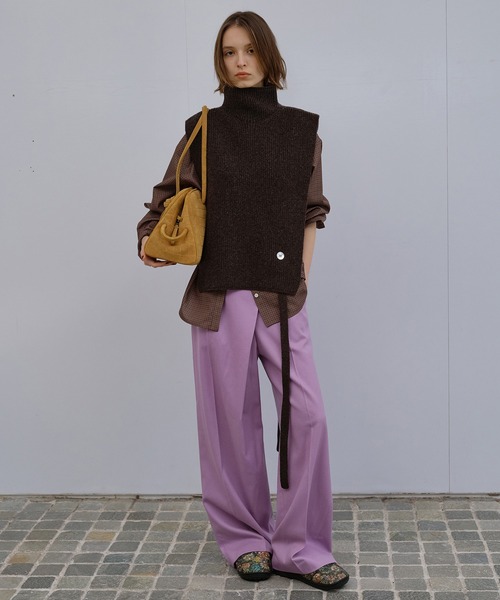 LE CIEL BLEU(ルシェルブルー)の「アシンメトリックニットベスト / Asymmetric Knit Vest(ニット/セーター・レディース・ブラウン/グレー/アイボリー・36)」の13枚目の写真