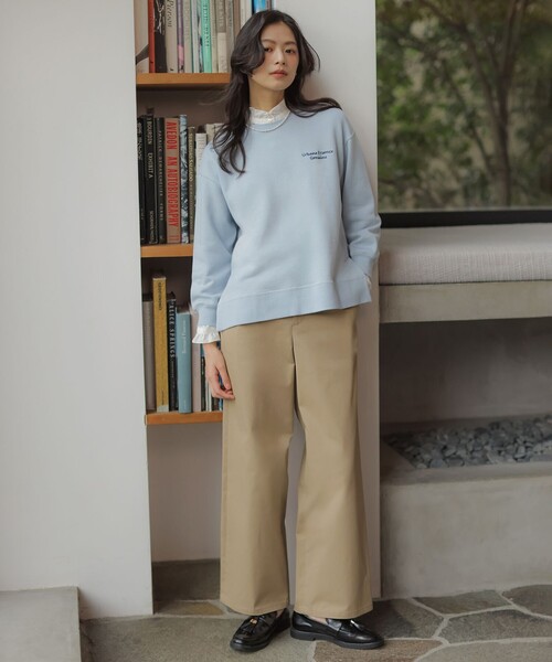 J.PRESS Ladies(J.プレス レディス)の「チノストレッチ ワイドパンツ(その他パンツ・レディース・ベージュ系/ネイビー系/アイボリー系・S/XS)」の20枚目の写真