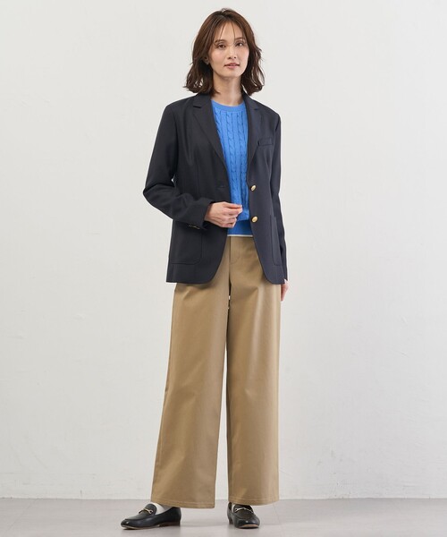 J.PRESS Ladies(J.プレス レディス)の「チノストレッチ ワイドパンツ(その他パンツ・レディース・ベージュ系/ネイビー系/アイボリー系・S/XS)」の8枚目の写真
