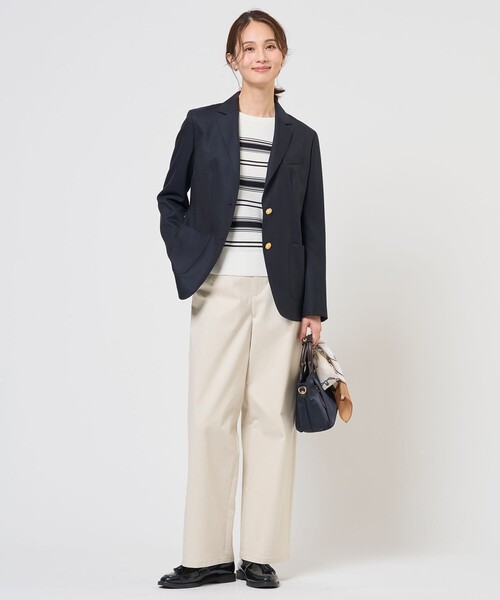 J.PRESS Ladies(J.プレス レディス)の「チノストレッチ ワイドパンツ(その他パンツ・レディース・ベージュ系/ネイビー系/アイボリー系・S/XS)」の12枚目の写真