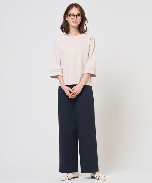 J.PRESS Ladies(J.プレス レディス)の「チノストレッチ ワイドパンツ(その他パンツ・レディース・ベージュ系/ネイビー系/アイボリー系・S/XS)」の15枚目の写真