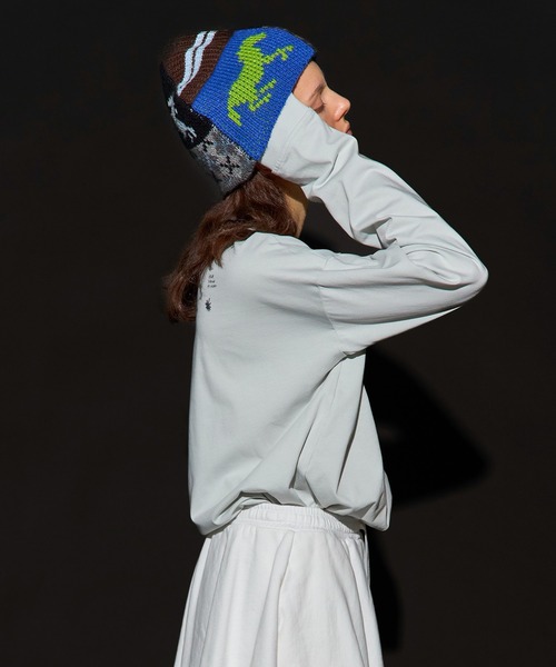 MAISON SPECIAL（メゾンスペシャル）の「Horse Beanie/ホースビーニー（ニットキャップ/ビーニー・レディース・ピンク/ブルー・FREE）」の5枚目の写真