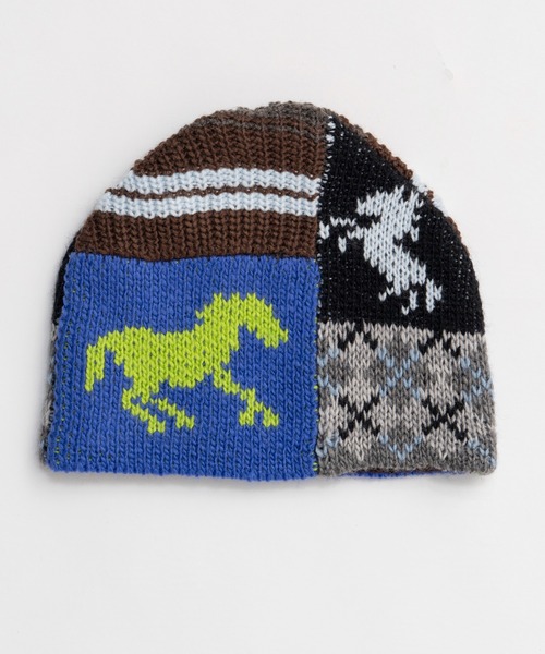 MAISON SPECIAL（メゾンスペシャル）の「Horse Beanie/ホースビーニー（ニットキャップ/ビーニー・レディース・ピンク/ブルー・FREE）」の8枚目の写真