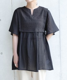 SWITCH BY ARCH（スイッチバイアーチ）の「【W】【it】【ARC】【SWITCH by ARCH】コットン ジャカード フレア スリーブ チュニック（シャツ/ブラウス）」