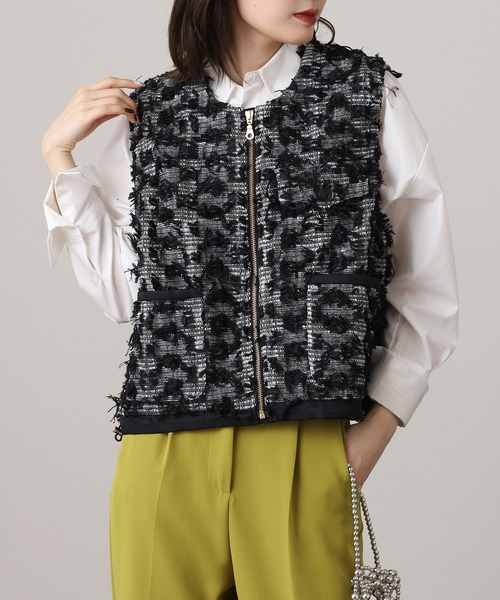 EGLANTINE ツィード中綿ベスト