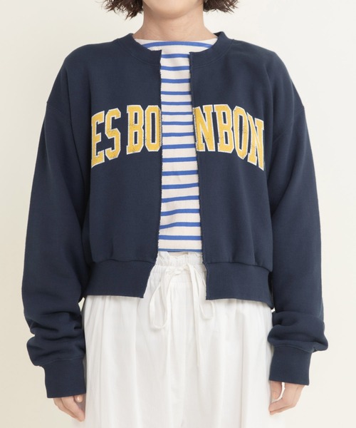 CHILD WOMAN（チャイルドウーマン）の「BONBONプリントスウェット リメイクはおりカーディガン（カーディガン/ボレロ・レディース・グレー/ネイビー・FREE）」の14枚目の写真