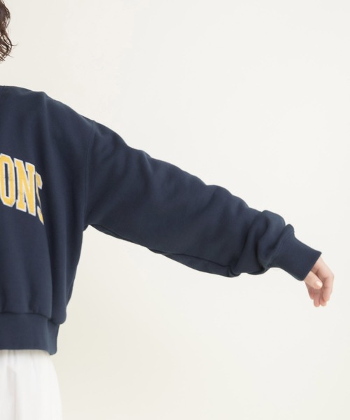 CHILD WOMAN（チャイルドウーマン）の「BONBONプリントスウェット リメイクはおりカーディガン（カーディガン/ボレロ・レディース・グレー/ネイビー・FREE）」の21枚目の写真