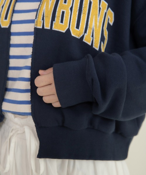 CHILD WOMAN（チャイルドウーマン）の「BONBONプリントスウェット リメイクはおりカーディガン（カーディガン/ボレロ・レディース・グレー/ネイビー・FREE）」の22枚目の写真